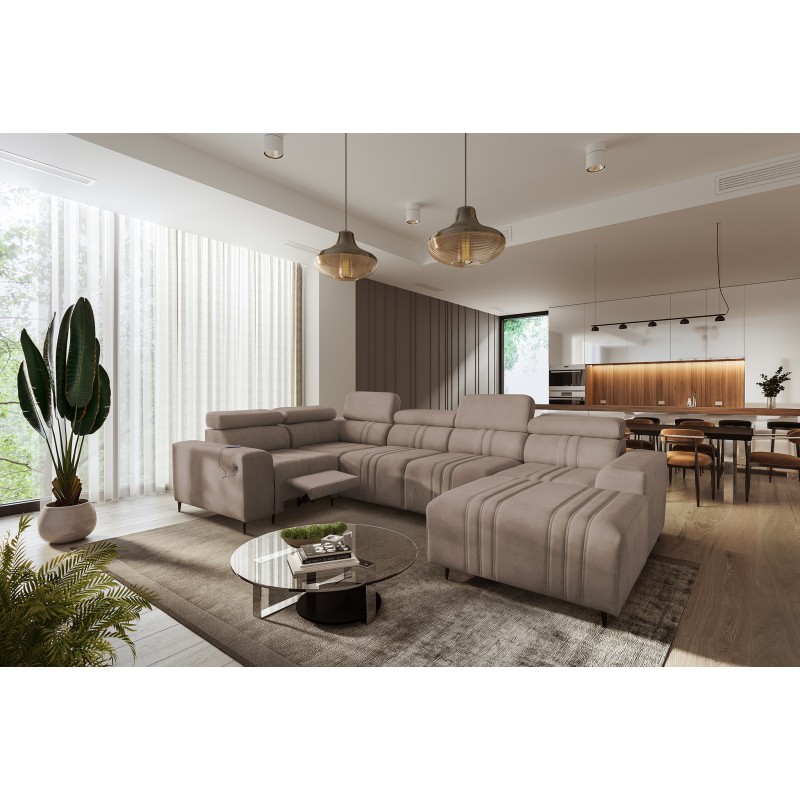 Narożnik w kształcie U Verona IV Mix z funkcją spania oraz funkcją relax manualna tkanian Vena 14 Narożnik w kształcie U Verona IV Mix z funkcją spania oraz funkcją relax manualna tkanian Vena 14