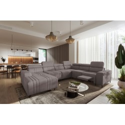 Narożnik w kształcie U Verona VIII Mix z funkcją spania oraz funkcją relax manualna tkanina Vena 8