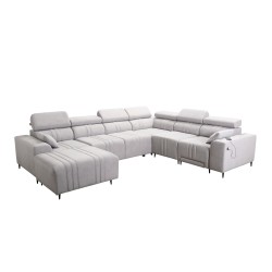 Narożnik w kształcie U Verona VIII Mix z funkcją spania oraz funkcją relax manualna tkanina Vena 13 Narożnik w kształcie U Verona VIII Mix z funkcją spania oraz funkcją relax manualna tkanina Vena 13