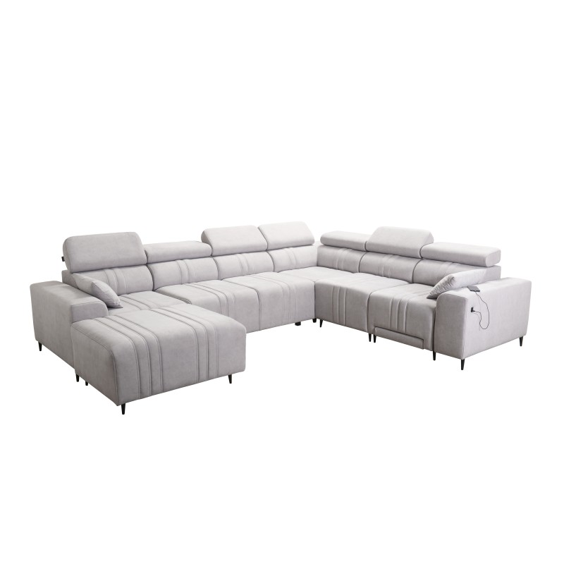 Narożnik w kształcie U Verona VIII Mix z funkcją spania oraz funkcją relax manualna tkanina Vena 13 Narożnik w kształcie U Verona VIII Mix z funkcją spania oraz funkcją relax manualna tkanina Vena 13
