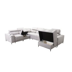 Narożnik w kształcie U Verona VIII Mix z funkcją spania oraz funkcją relax manualna tkanina Vena 3 Narożnik w kształcie U Verona VIII Mix z funkcją spania oraz funkcją relax manualna tkanina Vena 3
