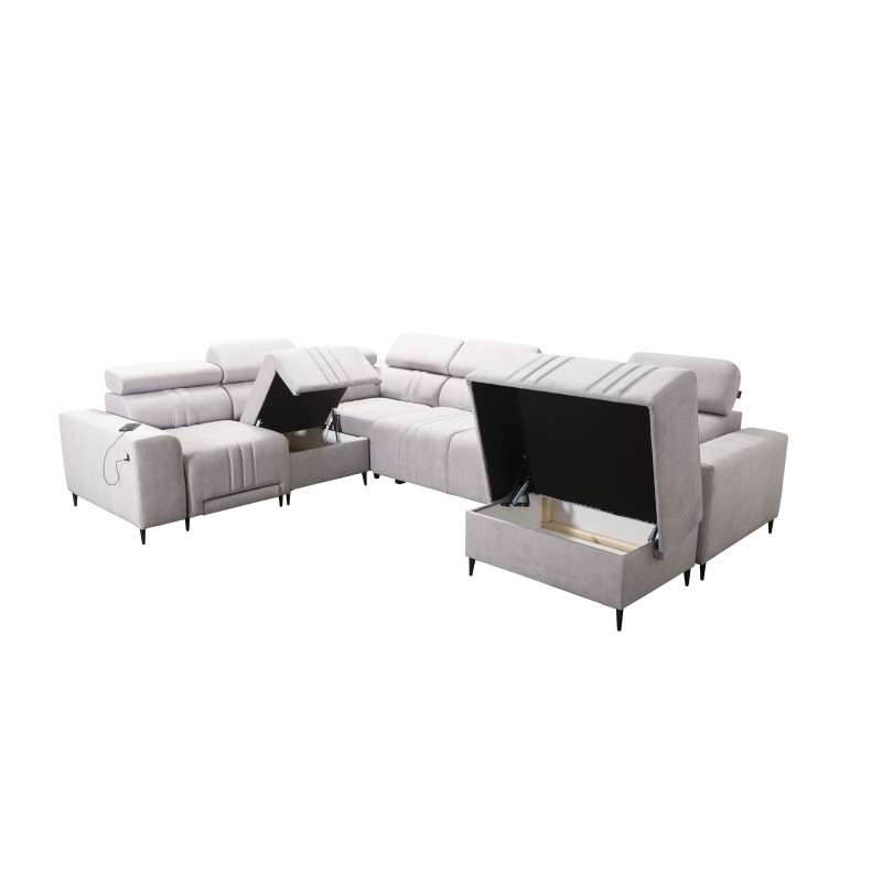 Narożnik w kształcie U Verona VIII Mix z funkcją spania oraz funkcją relax manualna tkanina Vena 3 Narożnik w kształcie U Verona VIII Mix z funkcją spania oraz funkcją relax manualna tkanina Vena 3
