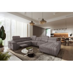 Narożnik w kształcie U Verona VIII Mix z funkcją spania oraz funkcją relax manualna tkanina Vena 8