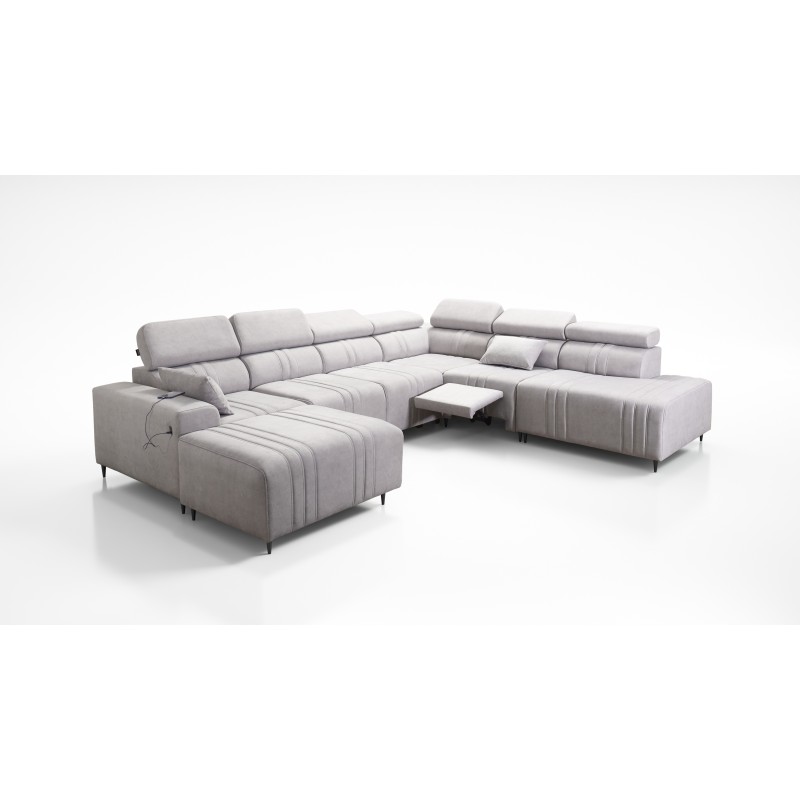 Narożnik w kształcie U Verona X Mix z funkcją spania oraz funkcją relax manualna tkanina Vena 3 Narożnik w kształcie U Verona X Mix z funkcją spania oraz funkcją relax manualna tkanina Vena 3
