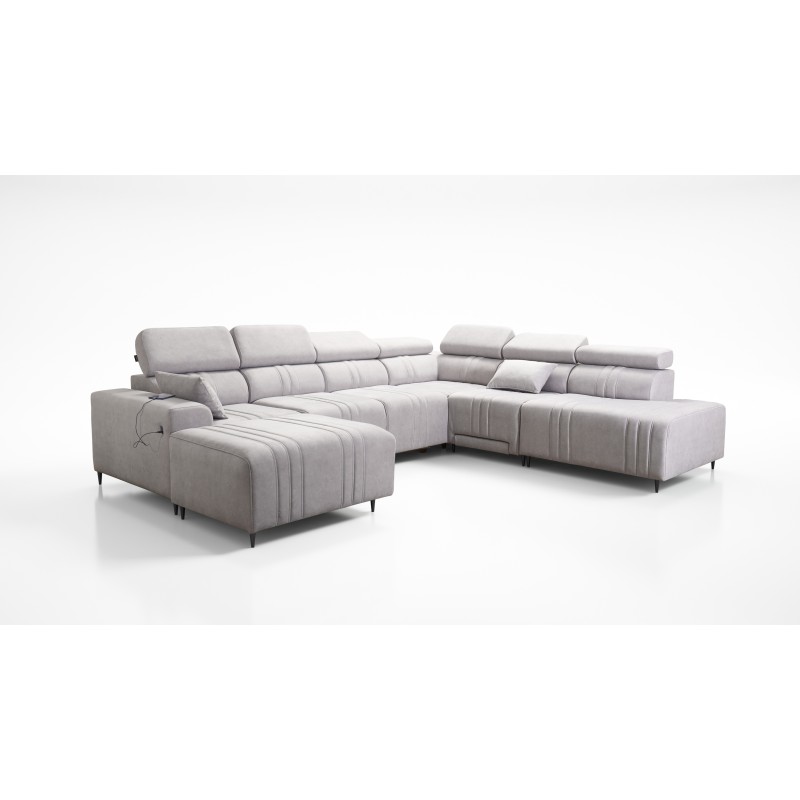 Narożnik w kształcie U Verona X Mix z funkcją spania oraz funkcją relax manualna tkanina Vena 3 Narożnik w kształcie U Verona X Mix z funkcją spania oraz funkcją relax manualna tkanina Vena 3