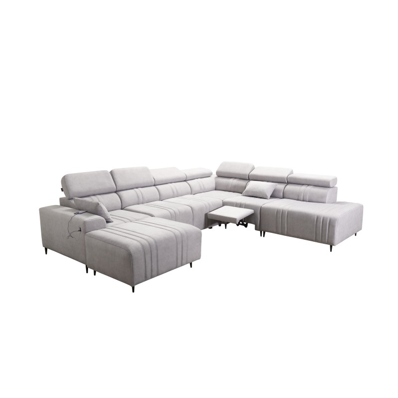 Narożnik w kształcie U Verona X Mix z funkcją spania oraz funkcją relax manualna tkanina Vena 20 Narożnik w kształcie U Verona X Mix z funkcją spania oraz funkcją relax manualna tkanina Vena 20