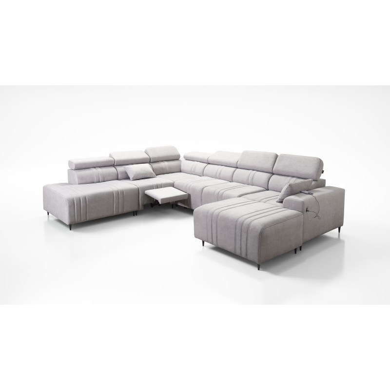 Narożnik w kształcie U Verona X Mix z funkcją spania oraz funkcją relax manualna tkanina Vena 3 Narożnik w kształcie U Verona X Mix z funkcją spania oraz funkcją relax manualna tkanina Vena 3