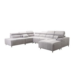 Narożnik w kształcie U Verona X Mix z funkcją spania oraz funkcją relax manualna tkanina Vena 10 Narożnik w kształcie U Verona X Mix z funkcją spania oraz funkcją relax manualna tkanina Vena 10