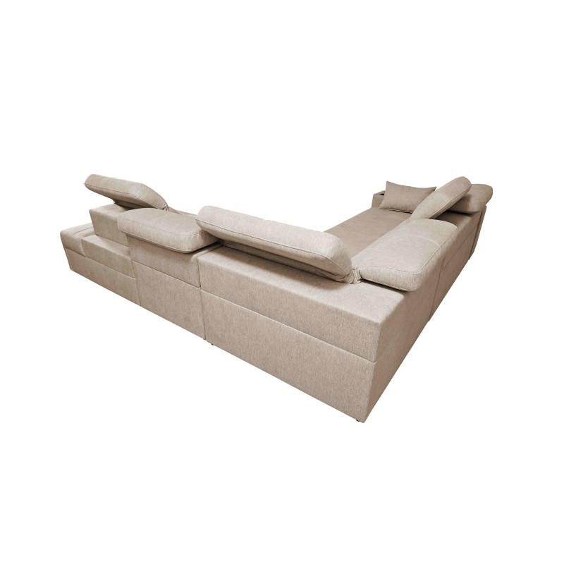 Milano IX corner sofa with a sleeping function in Plecionka fabric, Verita 09 - a combination of style and functionality Milano IX corner sofa with a sleeping function in Plecionka fabric, Verita 09 - a combination of style and functionality