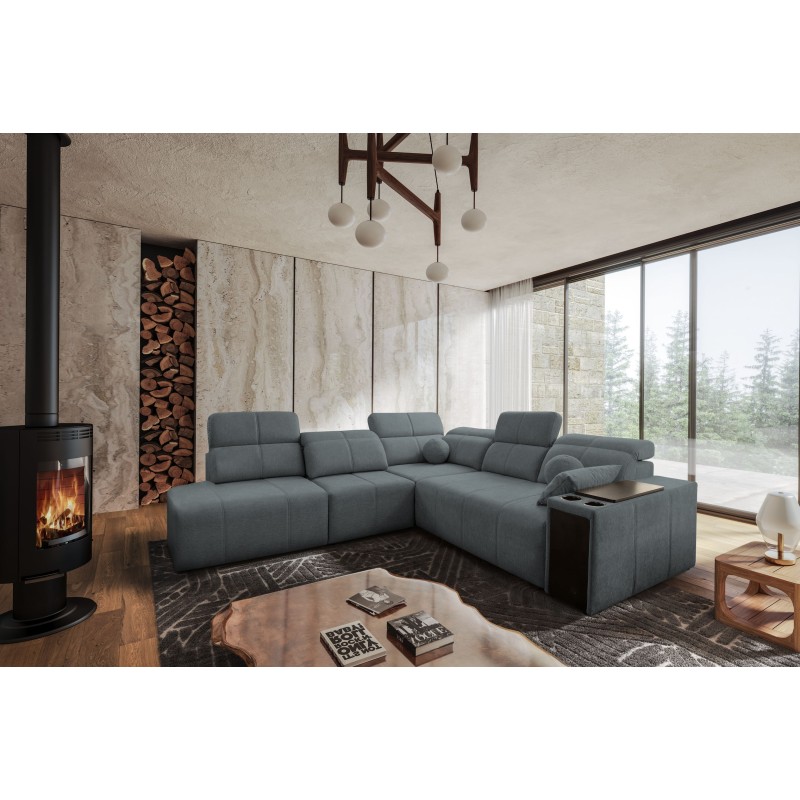 Milano IX corner sofa with sleeping function in Plecionka fabric, Verita 88 - a combination of style and functionality