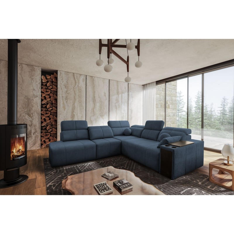 Milano IX corner sofa with a sleeping function in Plecionka fabric, Verita 76 - a combination of style and functionality Milano IX corner sofa with a sleeping function in Plecionka fabric, Verita 76 - a combination of style and functionality