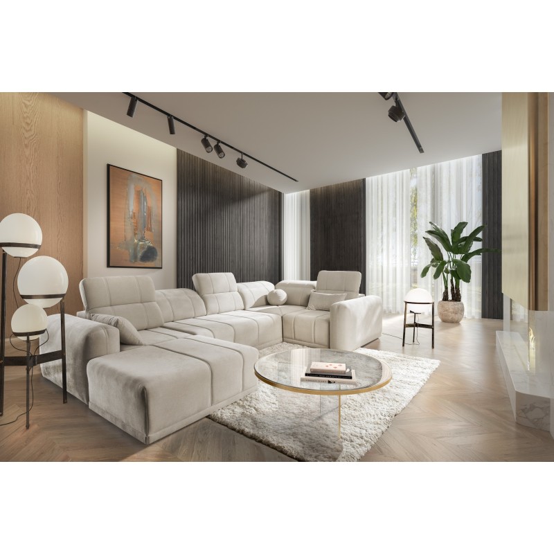 Narożnik w kształcie U Luxor IV z funkcją spania tkanina Wind 02 Narożnik w kształcie U Luxor IV z funkcją spania tkanina Wind 02
