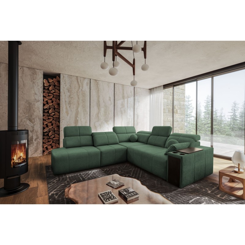Milano IX corner sofa with a sleeping function in Plecionka fabric, Verita 75 - a combination of style and functionality