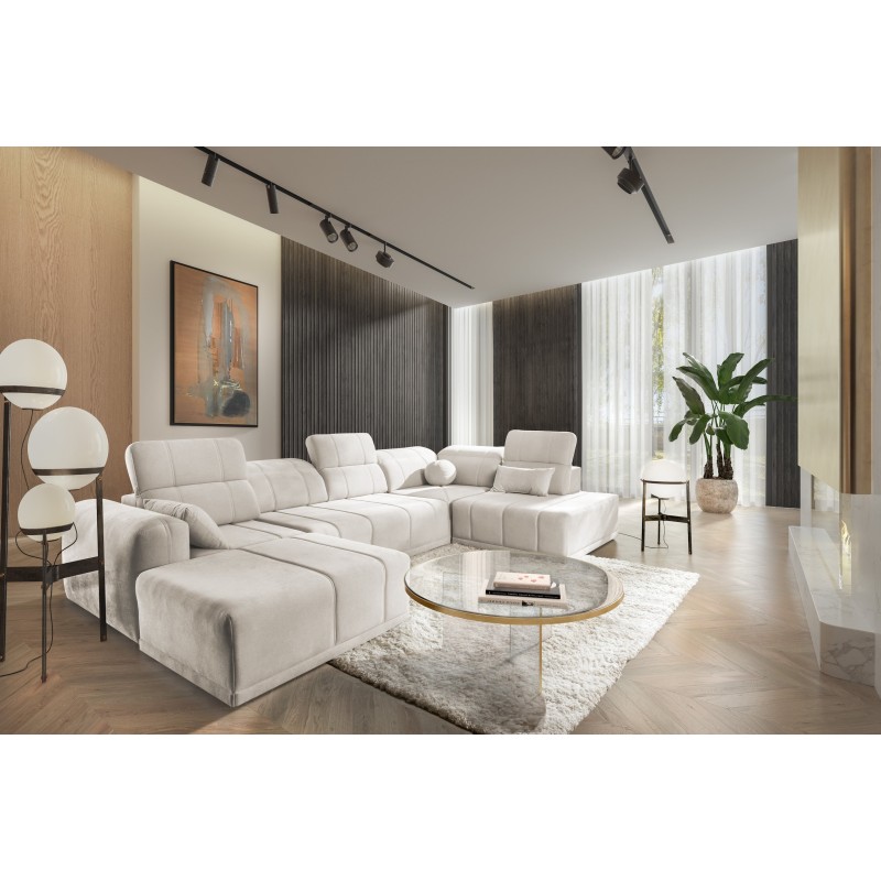 Narożnik w kształcie U Luxor VI z funkcją spania tkanina Wind 02 Narożnik w kształcie U Luxor VI z funkcją spania tkanina Wind 02
