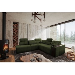 Milano IX corner sofa with sleeping function in Plecionka fabric, Verita 39 - a combination of style and functionality