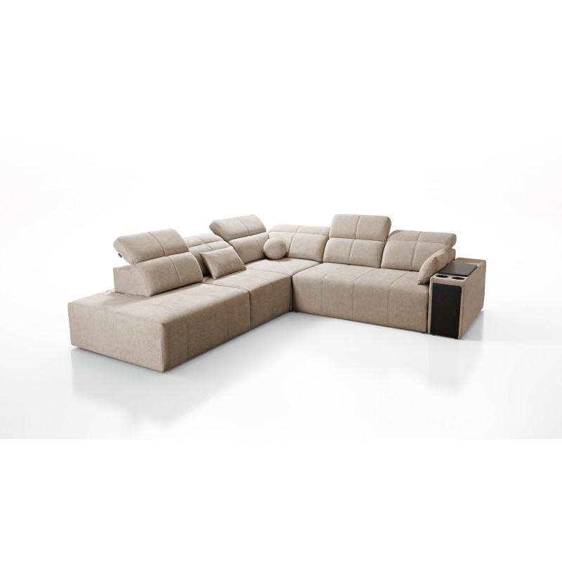 Milano IX corner sofa with a sleeping function in Plecionka fabric, Verita 09 - a combination of style and functionality Milano IX corner sofa with a sleeping function in Plecionka fabric, Verita 09 - a combination of style and functionality