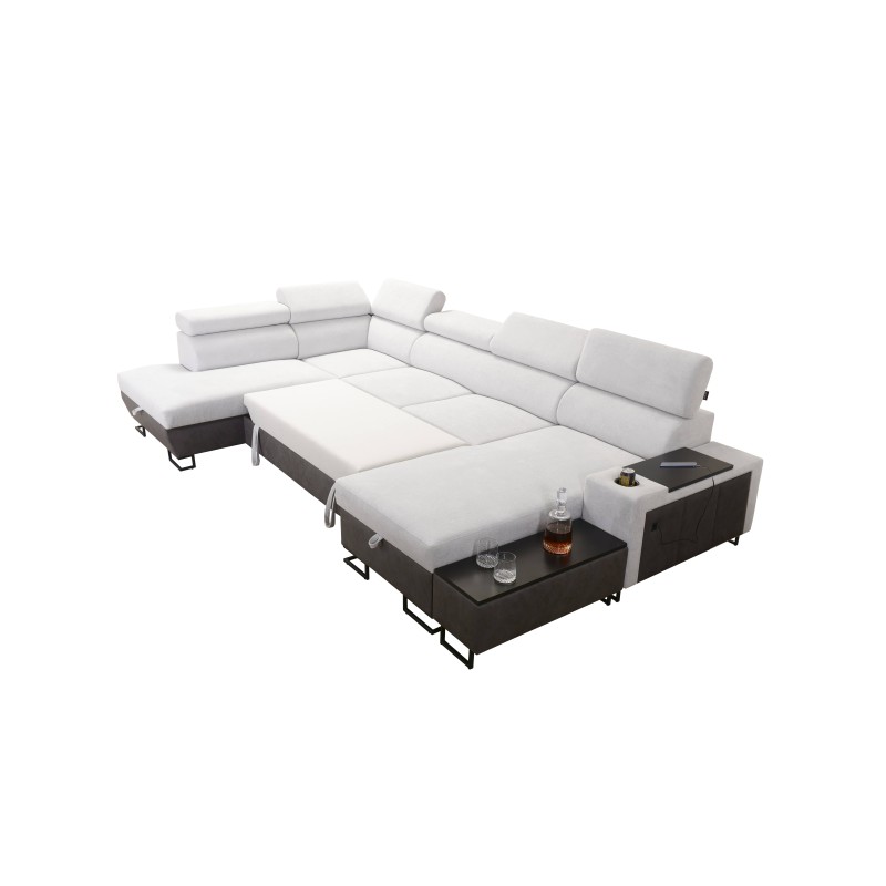 U-Shaped Corner Sofa Prestige VI with Sleeping Function, Soft to Touch, Freya 210.11 + Tauro 8207, USB Port - Luxury in Your Liv U-Shaped Corner Sofa Prestige VI with Sleeping Function, Soft to Touch, Freya 210.11 + Tauro 8207, USB Port - Luxury in Your Liv
