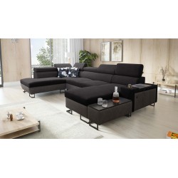 U-shaped Prestige VI sectional sofa with sleeping function, Soft to the touch, Freya 210.25 + Tauro 8207, USB port - Luxury in Y