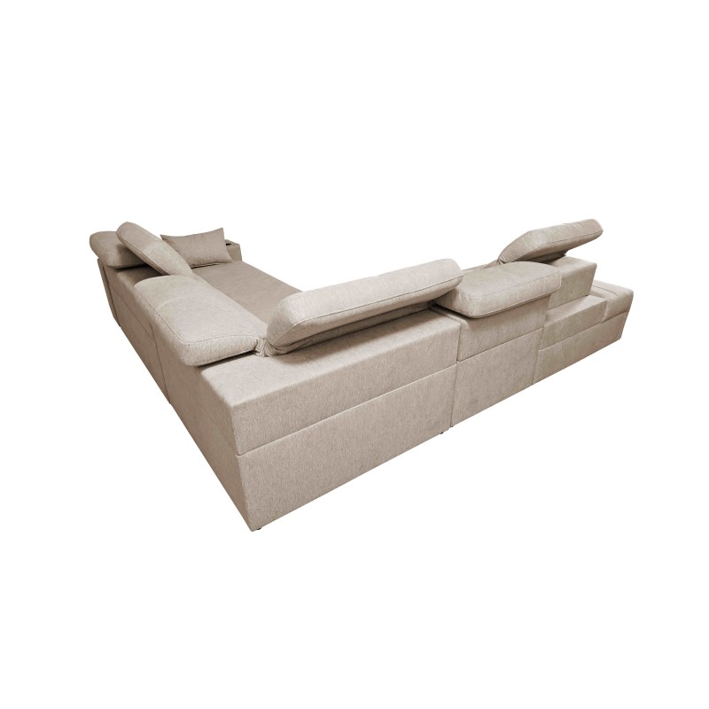 Milano IX corner sofa with a sleeping function in Plecionka fabric, Verita 09 - a combination of style and functionality Milano IX corner sofa with a sleeping function in Plecionka fabric, Verita 09 - a combination of style and functionality