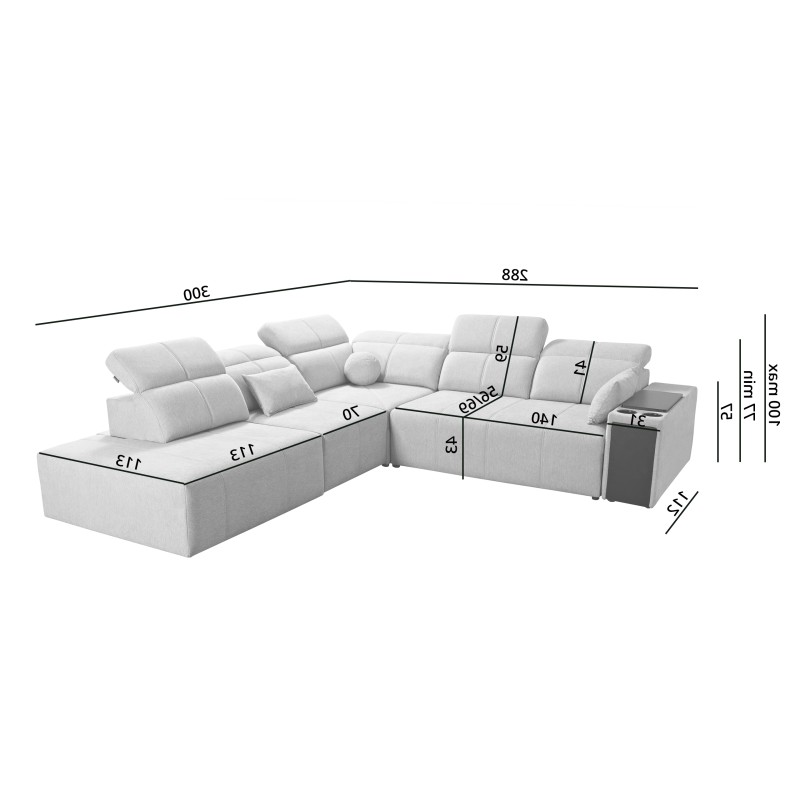 Milano IX corner sofa with a sleeping function in Plecionka fabric, Verita 09 - a combination of style and functionality Milano IX corner sofa with a sleeping function in Plecionka fabric, Verita 09 - a combination of style and functionality