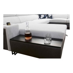 Narożnik w kształcie U Prestige X z funkcją spania i portem usb tkanina Freya 210.02 + Tauro 8203 Narożnik w kształcie U Prestige X z funkcją spania i portem usb tkanina Freya 210.02 + Tauro 8203