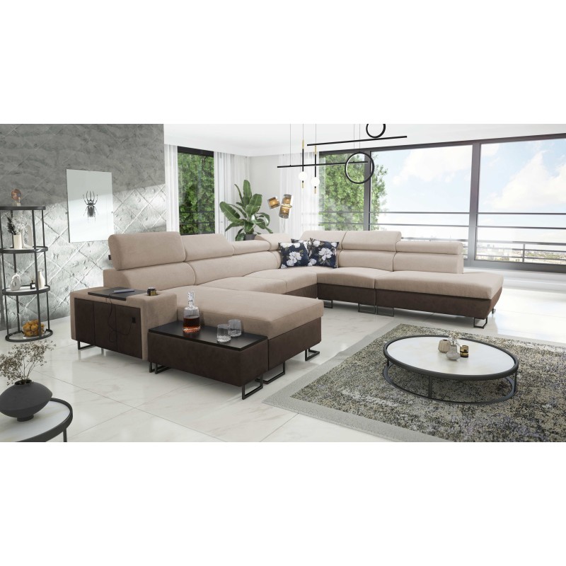 Prestige X Corner Sofa with Sleeping Function - Soft to Touch, Freya 210.04 + Tauro 8202 | Your Furniture