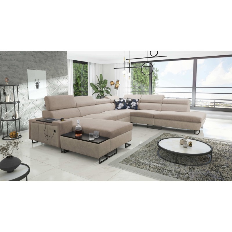 Prestige X U-shaped Corner Sofa with Sleeping Function - Soft to the Touch, Freya 210.04 + Tauro 8203 | Your Furniture