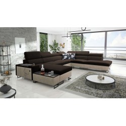 Sofá Esquinero U Prestige X con función de cama - Suave al tacto, Freya 210.08 + Tauro 8203 | Tus muebles