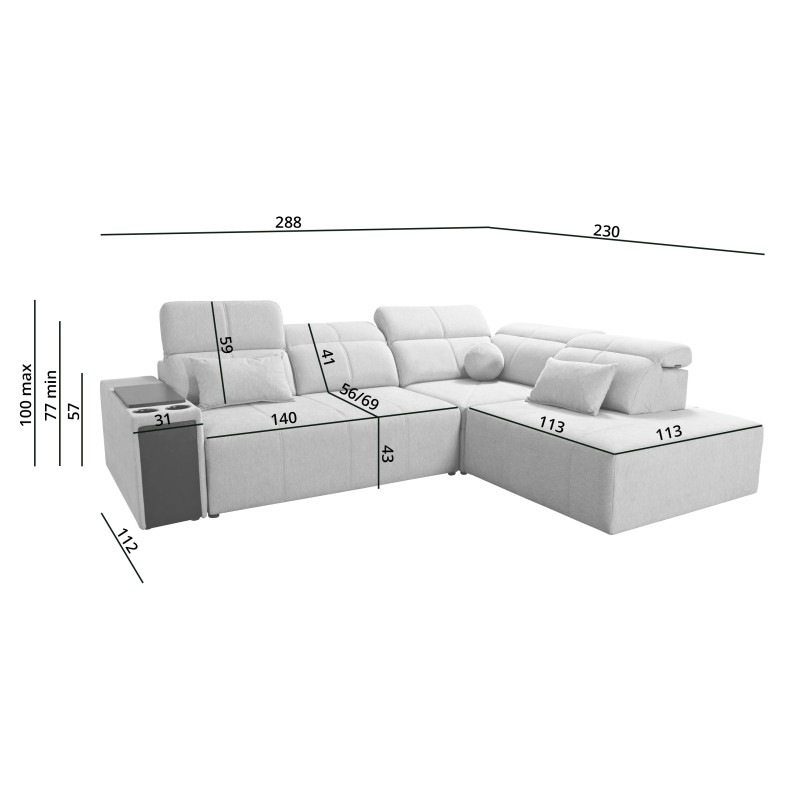 Milano VII Corner Sofa with Sleeping Function | Elegant Furniture for Your Living Room Milano VII Corner Sofa with Sleeping Function | Elegant Furniture for Your Living Room