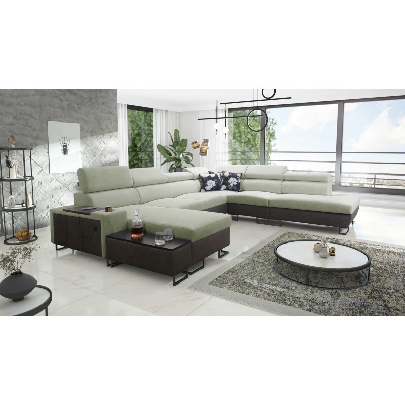 Esquina U Prestige X con función para dormir - Suave al tacto, Freya 210.11 + Tauro 8207 | Tus muebles Esquina U Prestige X con función para dormir - Suave al tacto, Freya 210.11 + Tauro 8207 | Tus muebles