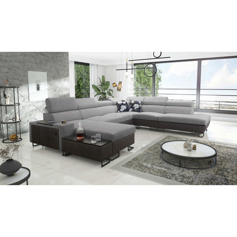 Prestige X Corner Sofa with Sleeping Function - Soft to the Touch, Freya 210.20 + Tauro 8207 | Your Furniture