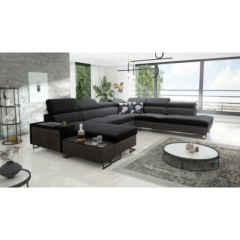 Esquina U Prestige X con función para dormir - Suave al tacto, Freya 210.24 + Tauro 8207 | Tus muebles Esquina U Prestige X con función para dormir - Suave al tacto, Freya 210.24 + Tauro 8207 | Tus muebles