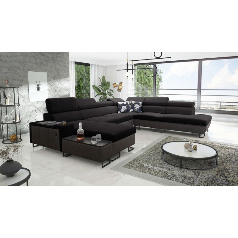 Esquina U Prestige X con función de cama - Suave al tacto, Freya 210.25 + Tauro 8207 | Tus muebles Esquina U Prestige X con función de cama - Suave al tacto, Freya 210.25 + Tauro 8207 | Tus muebles