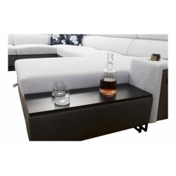 Narożnik w kształcie U Prestige X z funkcją spania i portem usb tkanina Freya 210.18 + Tauro 8207 Narożnik w kształcie U Prestige X z funkcją spania i portem usb tkanina Freya 210.18 + Tauro 8207