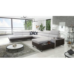 Narożnik U Prestige X z funkcją spania - Miękka w dotyku, Freya 210.18 + Tauro 8207 | Twoje meble