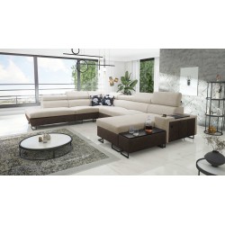 Narożnik U Prestige X z funkcją spania - Miękka w dotyku, Freya 210.02 + Tauro 8202 | Twoje meble