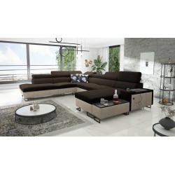 Narożnik U Prestige X z funkcją spania - Miękka w dotyku, Freya 210.08 + Tauro 8203 | Twoje meble