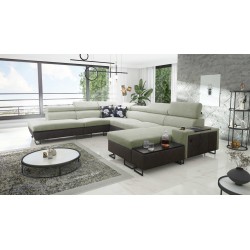 Narożnik U Prestige X z funkcją spania - Miękka w dotyku, Freya 210.11 + Tauro 8207 | Twoje meble