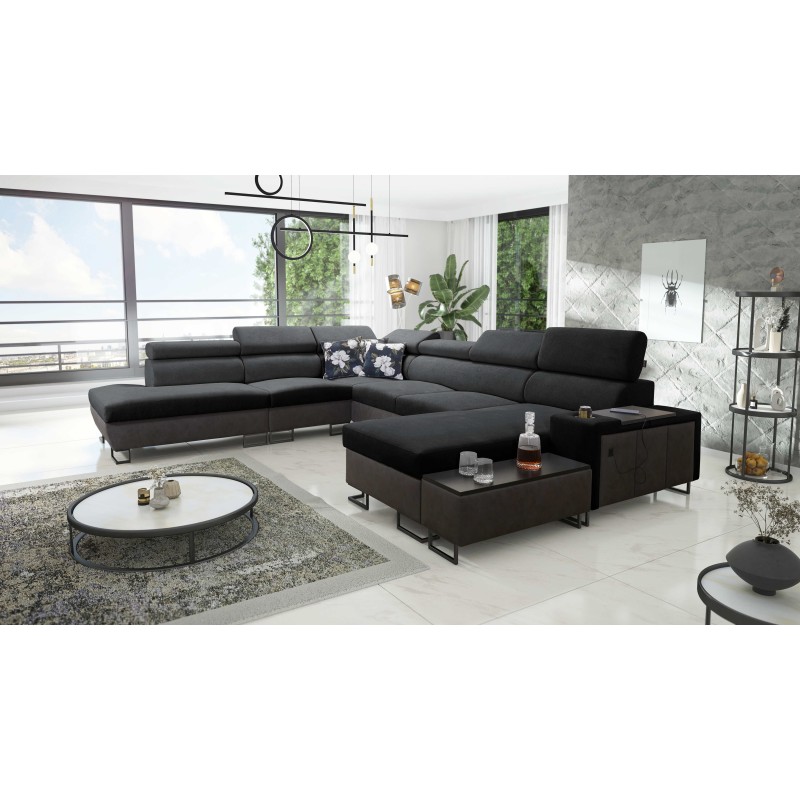 Prestige X U-shaped Corner Sofa with Sleeping Function - Soft to the Touch, Freya 210.24 + Tauro 8207 | Your Furniture