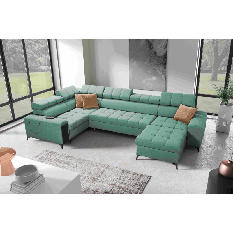 pMeta Title: Sofá Esquinero Venna IV Mini con función de cama y puerto USB - ideal para tu sala de estar | [Nazwa Sklepu]/p