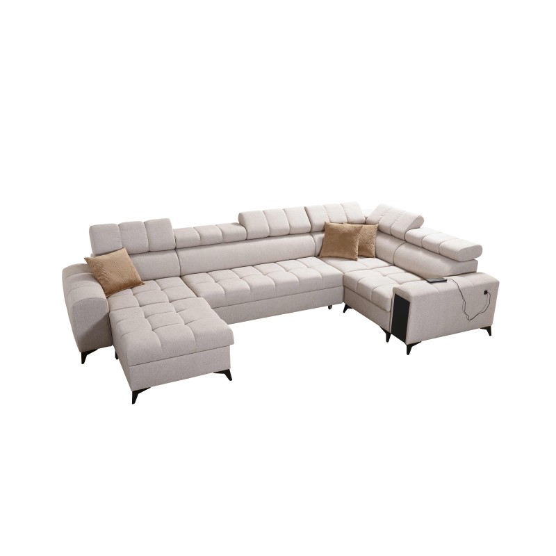 Sofá esquinero en forma de U Venna IV Maxi con función para dormir y puerto USB - Elegancia y Comodidad en tu Sala de Estar. Sofá esquinero en forma de U Venna IV Maxi con función para dormir y puerto USB - Elegancia y Comodidad en tu Sala de Estar.