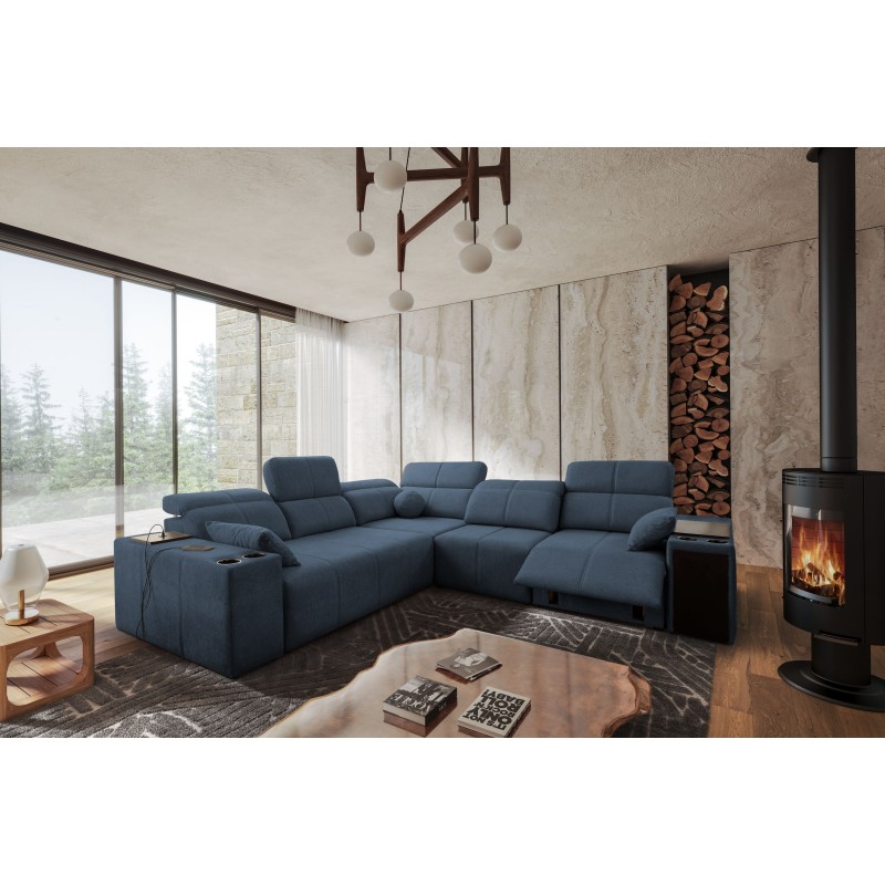 Milano III Mix Corner Sofa with Sleeping Function (Weave, Verita 76) | Your Living Room Full of Comfort Milano III Mix Corner Sofa with Sleeping Function (Weave, Verita 76) | Your Living Room Full of Comfort