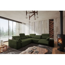 Milano III Mix Corner Sofa with Sleeping Function (Weave, Verita 39) | Your Living Room Full of Comfort