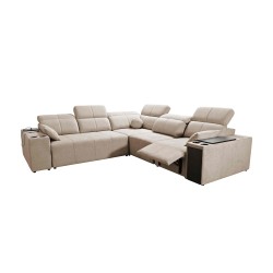 Milano III Mix Corner Sofa with Sleeping Function (Woven Fabric, Verita 09) | Your Living Room Full of Comfort