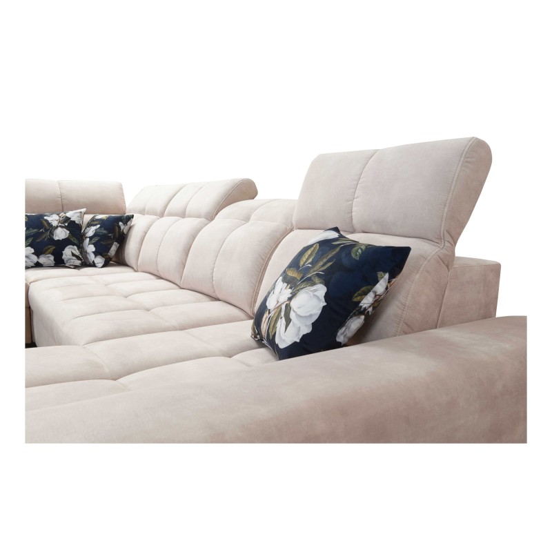 U-shaped corner sofa Ascot VIII with a sleeping function | Velvet fabric, Wave 2 U-shaped corner sofa Ascot VIII with a sleeping function | Velvet fabric, Wave 2