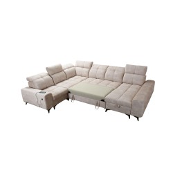 U-shaped corner sofa Ascot VIII with a sleeping function | Velvet fabric, Wave 5 U-shaped corner sofa Ascot VIII with a sleeping function | Velvet fabric, Wave 5