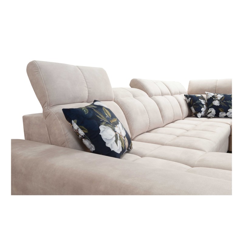 U-shaped corner sofa Ascot VIII with a sleeping function | Velvet fabric, Wave 2 U-shaped corner sofa Ascot VIII with a sleeping function | Velvet fabric, Wave 2