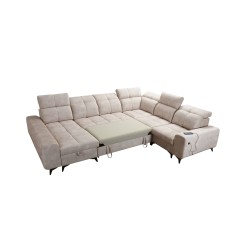 U-shaped corner sofa Ascot VIII with a sleeping function | Velvet fabric, Wave 2 U-shaped corner sofa Ascot VIII with a sleeping function | Velvet fabric, Wave 2