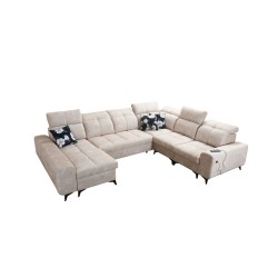 U-shaped corner sofa Ascot VIII with a sleeping function | Velvet fabric, Wave 2 U-shaped corner sofa Ascot VIII with a sleeping function | Velvet fabric, Wave 2