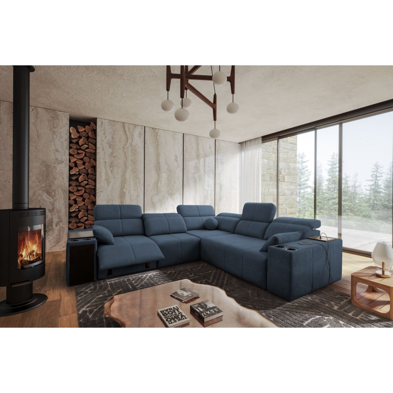 Milano III Mix Corner Sofa with Sleeping Function (Weave, Verita 76) | Your Living Room Full of Comfort Milano III Mix Corner Sofa with Sleeping Function (Weave, Verita 76) | Your Living Room Full of Comfort